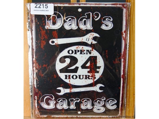 Metalen bord open 24hrs - afbeelding 1 van  5