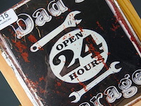 Metalen bord open 24hrs - afbeelding 3 van  5