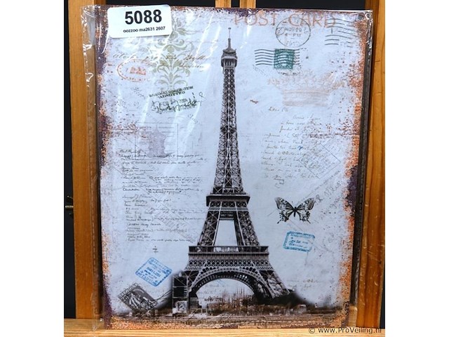 Metalen bord paris - afbeelding 1 van  1