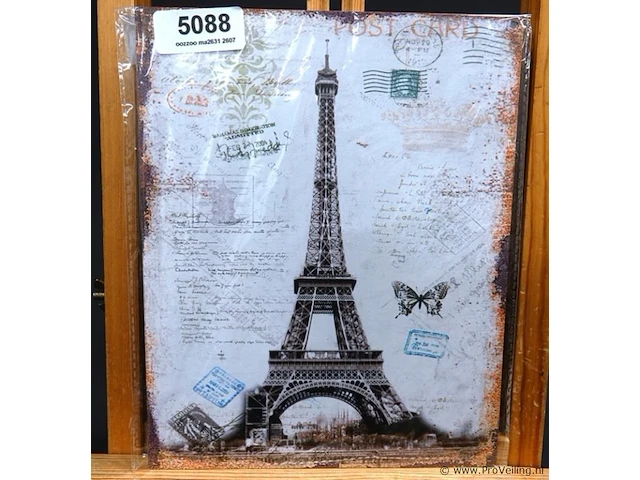 Metalen bord paris - afbeelding 1 van  1