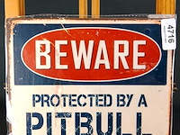 Metalen bord pitbull - afbeelding 1 van  1