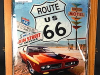 Metalen bord route 66 - afbeelding 1 van  1