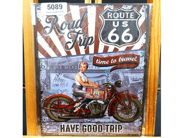 Metalen bord route 66 - afbeelding 1 van  1