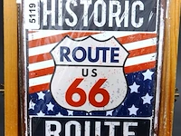 Metalen bord route 66