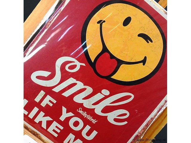 Metalen bord smile - afbeelding 2 van  5