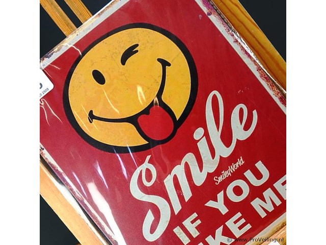 Metalen bord smile - afbeelding 3 van  5