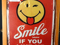 Metalen bord smile - afbeelding 1 van  1