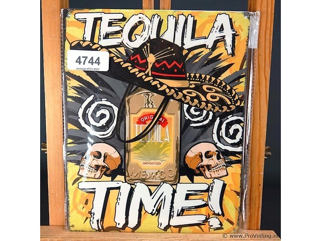 Metalen bord tequila - afbeelding 1 van  1