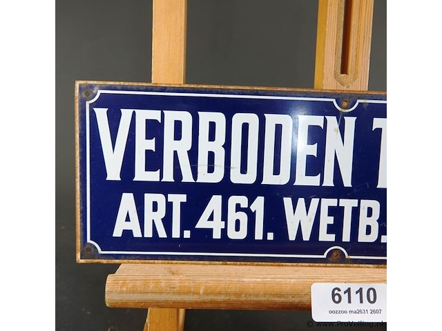Metalen bord verboden toegang - afbeelding 2 van  4