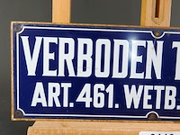 Metalen bord verboden toegang - afbeelding 2 van  4