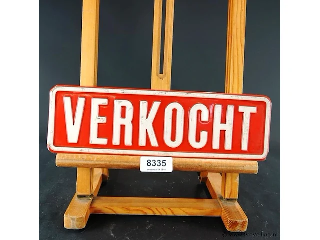 Metalen bord "verkocht" - afbeelding 1 van  4