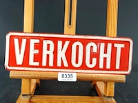 Metalen bord "verkocht"