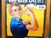 Metalen bord we can do it - afbeelding 1 van  1