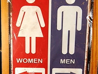 Metalen bord women/men - afbeelding 1 van  1