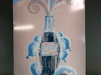 Metalen coca-cola verzamelbord met een afbeelding uit de reclamecampagne "the happiness factory" - afbeelding 3 van  5