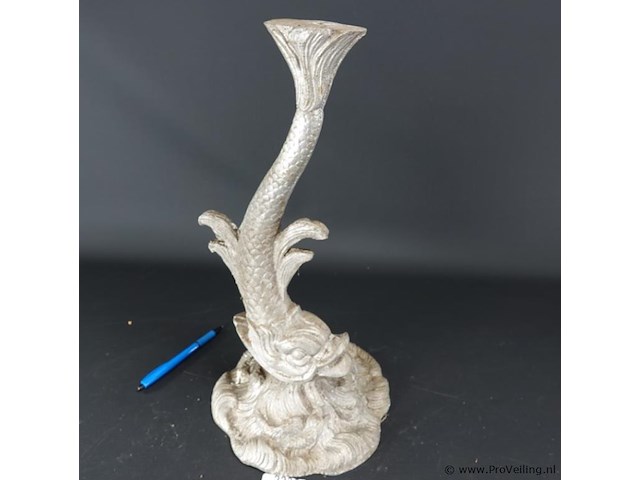 Metalen dolfijn al console - afbeelding 2 van  5
