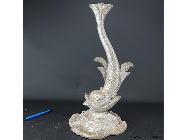 Metalen dolfijn al console - afbeelding 4 van  5