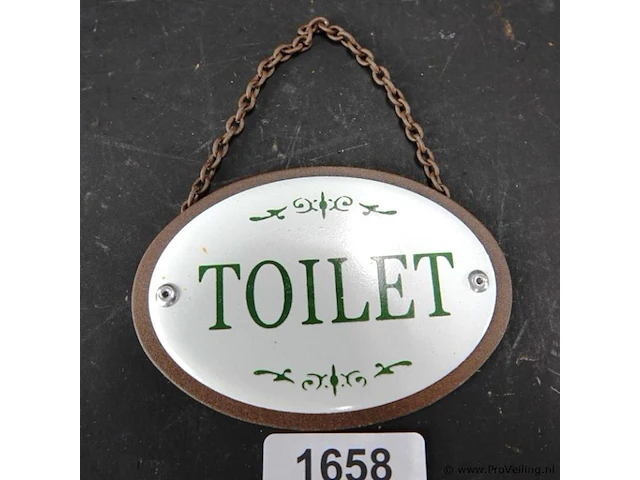 Metalen hangschild toilet - afbeelding 1 van  5