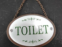 Metalen hangschild toilet