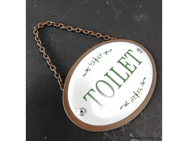 Metalen hangschild toilet - afbeelding 2 van  5