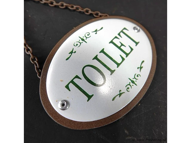 Metalen hangschild toilet - afbeelding 3 van  5