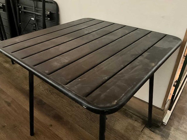 Metalen inklapbare terrastafel (2x) - afbeelding 5 van  7