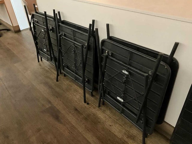 Metalen inklapbare terrastafel (2x) - afbeelding 7 van  7