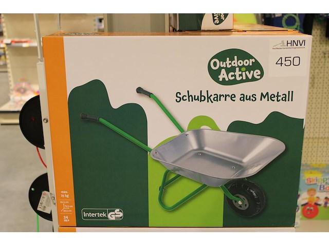 Metalen kinderkruiwagen outdoor active, max. 25 kilo. - afbeelding 1 van  2