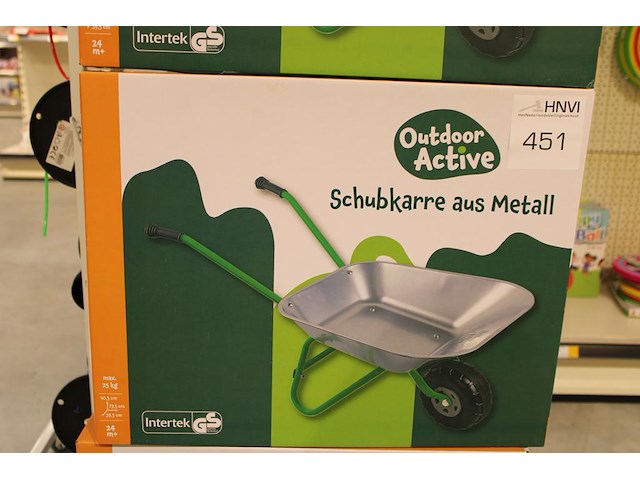 Metalen kinderkruiwagen outdoor active, max. 25 kilo. - afbeelding 1 van  2