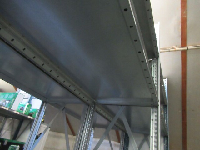 Metalen legbordstelling dexion, breedvakstelling, chroom - afbeelding 2 van  9