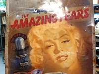 Metalen "marilyn monroe - the amazing years" reclamebord met een retro-ontwerp - afbeelding 2 van  6