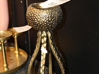Metalen octopus kandelaar hoogte 26 cm. - afbeelding 2 van  2