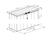 Metalen opberg schuur - afbeelding 2 van  2