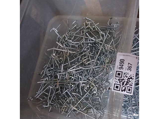 Metalen ophanghaken van metalen gatenwandrek - afbeelding 1 van  5