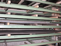 Metalen plaatwerk 150 x 300 cm en reststukken in 2 stellingen w.o. 28 x zincor 2mm, staalplaten tot 10 mm, ... - afbeelding 6 van  7