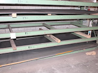 Metalen plaatwerk 150 x 300 cm en reststukken in 2 stellingen w.o. 28 x zincor 2mm, staalplaten tot 10 mm, ... - afbeelding 7 van  7