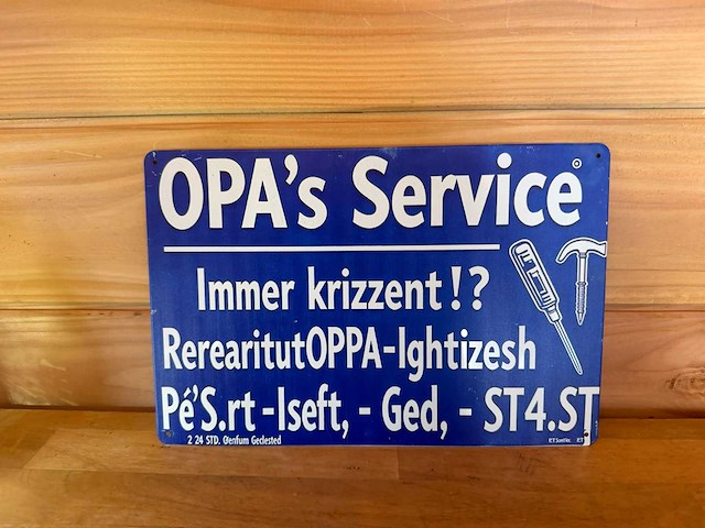 Metalen reclame bord - afbeelding 1 van  1