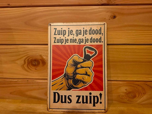 Metalen reclamebord 20x30cm - afbeelding 1 van  1