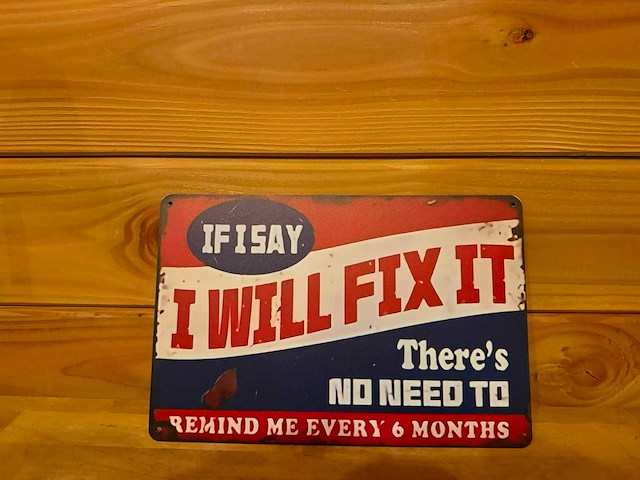 Metalen reclamebord 20x30cm - afbeelding 1 van  1