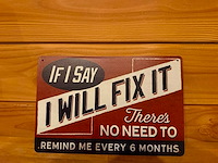 Metalen reclamebord 20x30cm - afbeelding 1 van  1