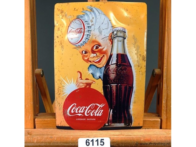 Metalen reclamebord coca-cola - afbeelding 1 van  4