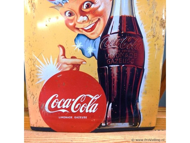Metalen reclamebord coca-cola - afbeelding 3 van  4