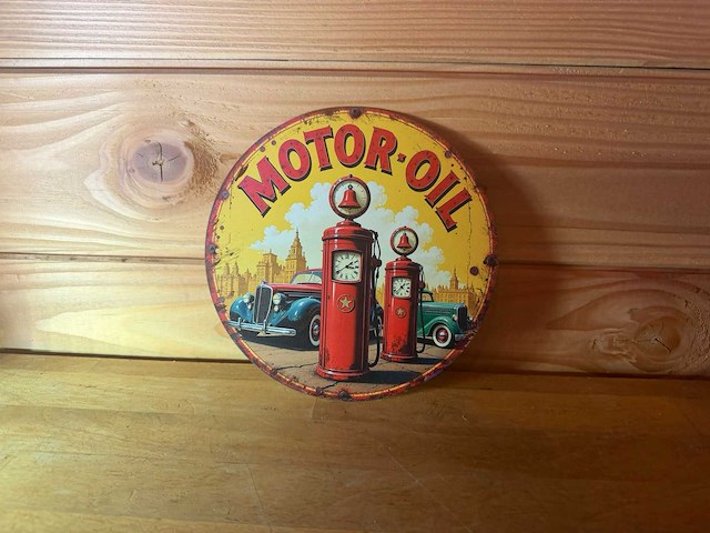 Metalen reclamebord rond 20cm - afbeelding 1 van  2