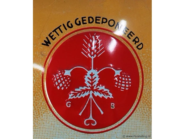 Metalen reclamebord van grolsch lentebok, uitgegeven door n.v. bierbrouwerij 'de klok' uit enschede-groenlo - afbeelding 4 van  5