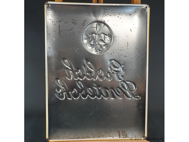 Metalen reclamebord van grolsch lentebok, uitgegeven door n.v. bierbrouwerij 'de klok' uit enschede-groenlo - afbeelding 5 van  5