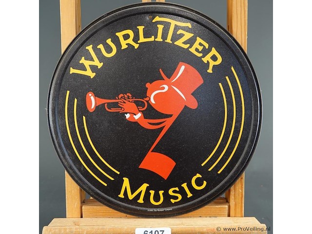 Metalen reclamebord wurlitzer - afbeelding 1 van  5