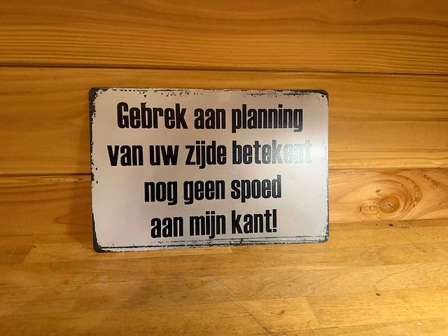 Metalen reclamebord - afbeelding 1 van  1