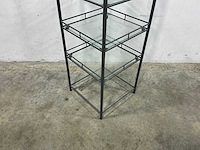 Metalen rek met glazen platen - afbeelding 2 van  2