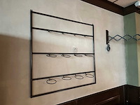 Metalen rek met ringen voor potten - afbeelding 1 van  3