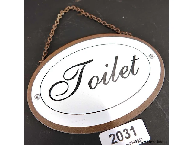 Metalen schild toilet - afbeelding 2 van  5